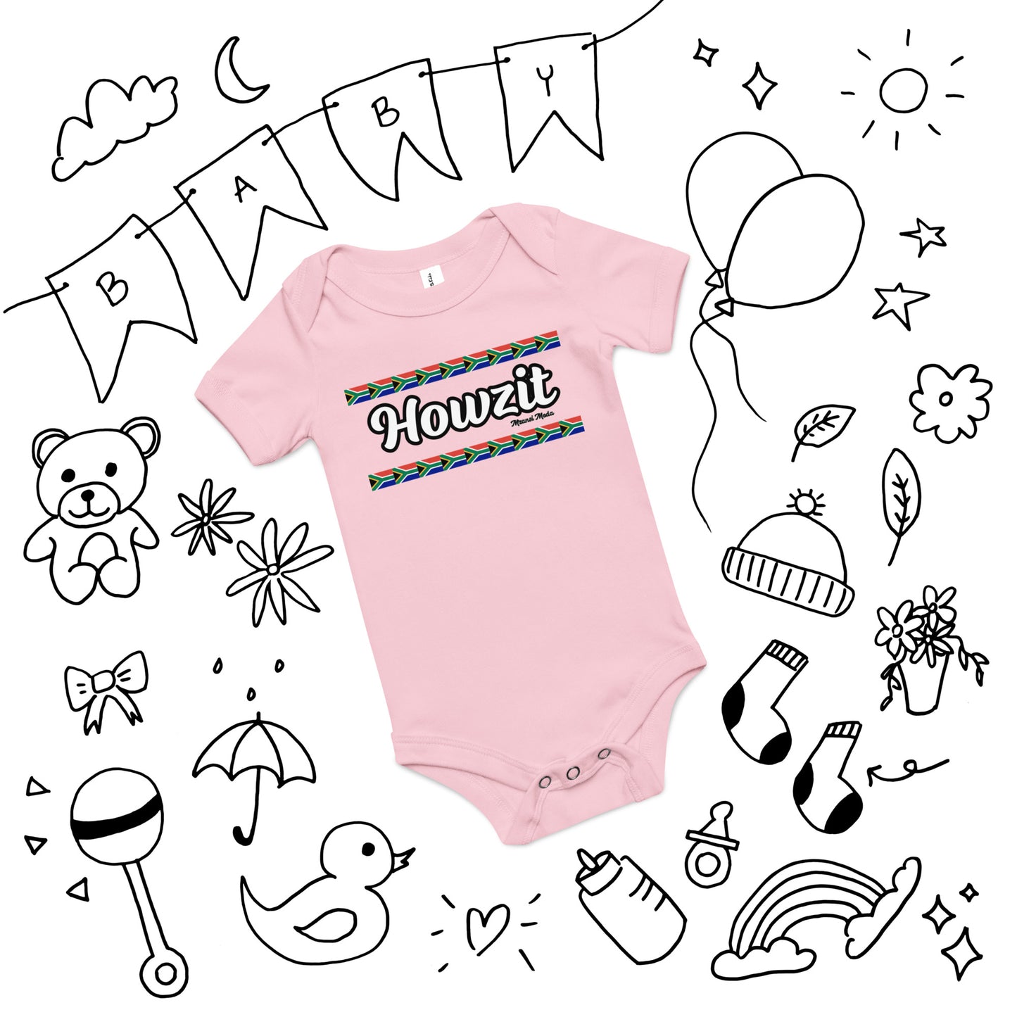 Howzit Baby short sleeve one piece