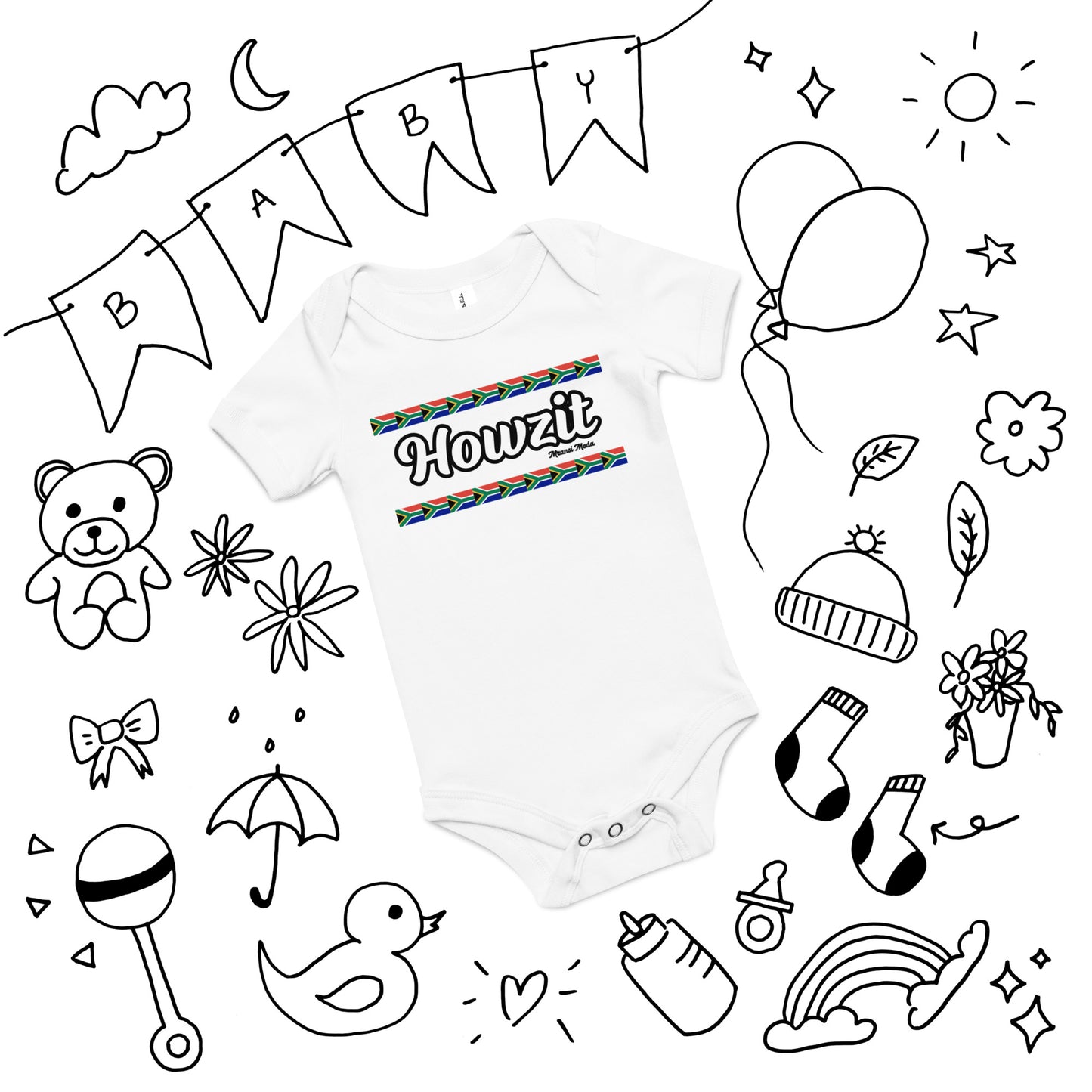 Howzit Baby short sleeve one piece