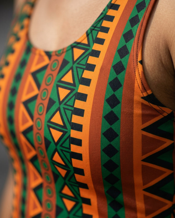 Mzansi crop top fabric detail