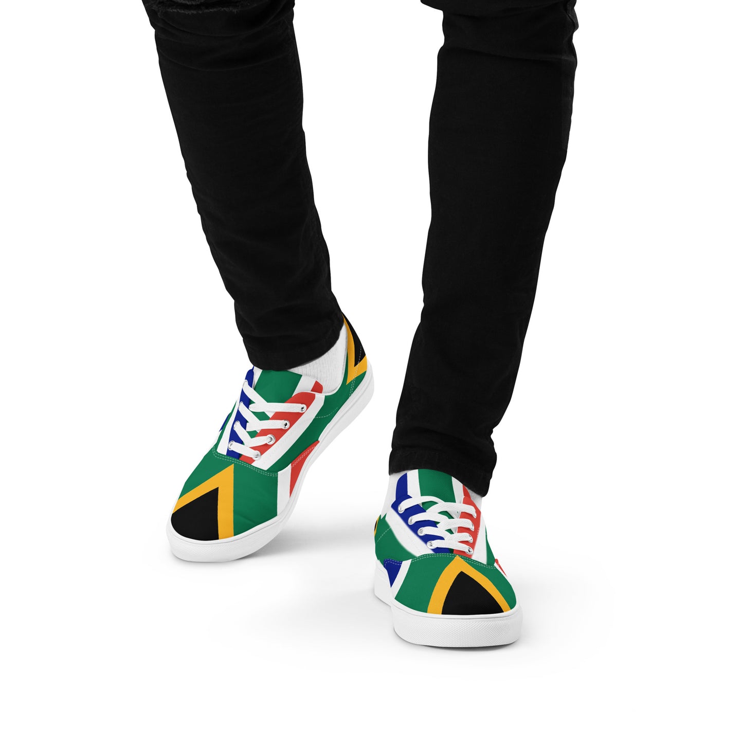 SA Flag Men’s lace-up canvas shoes