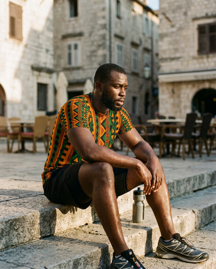 Mzansi athletic t-shirt lifestyle view