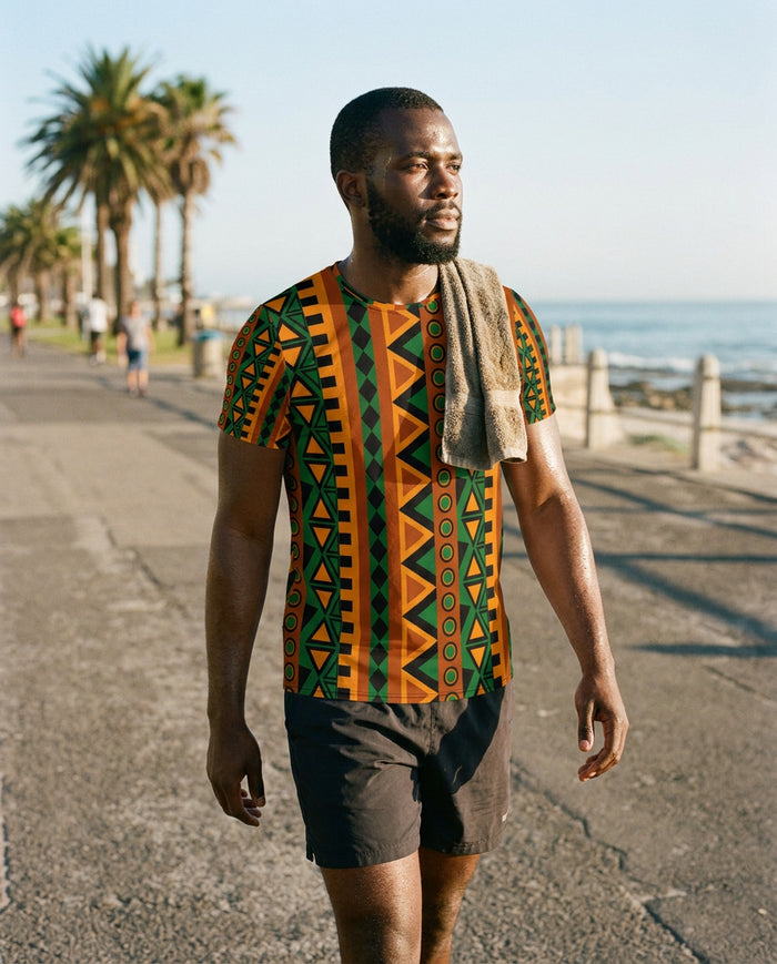 Mzansi athletic t-shirt lifestyle view