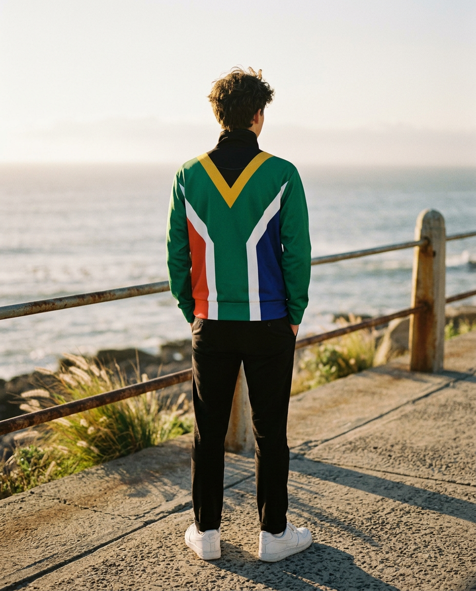 SA Flag Track Jacket back view