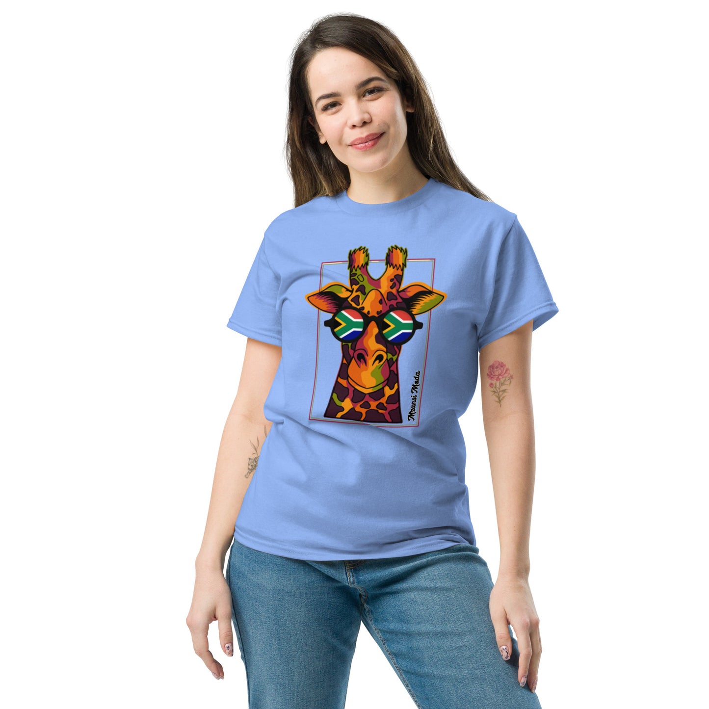 Mzansi Moda SA Giraffe Glasses Unisex classic tee