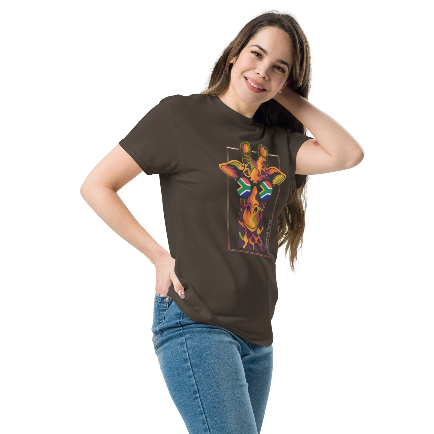 Mzansi Moda SA Giraffe Glasses Unisex classic tee