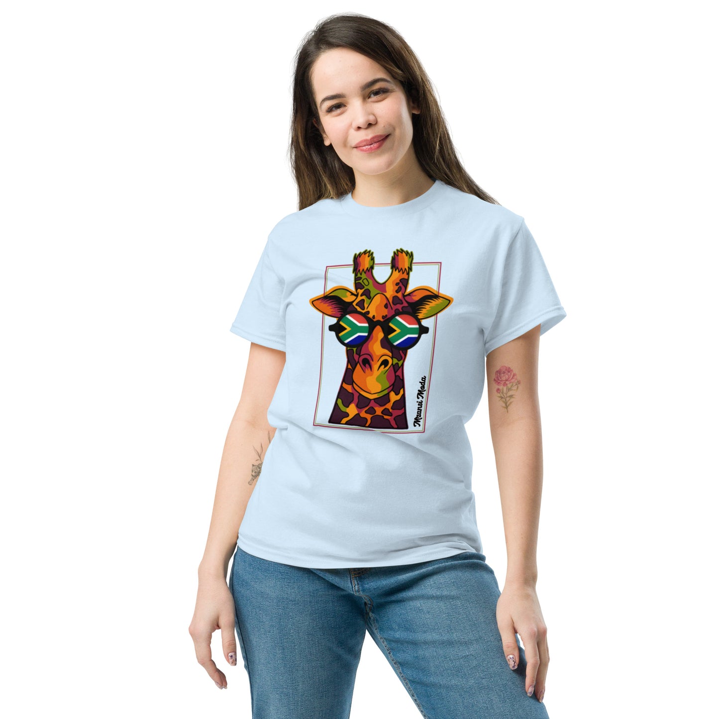 Mzansi Moda SA Giraffe Glasses Unisex classic tee