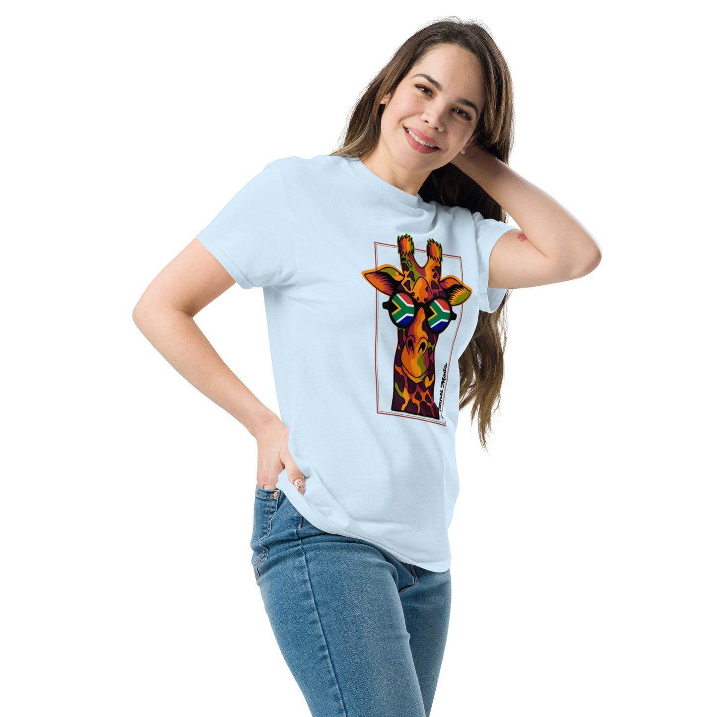 Mzansi Moda SA Giraffe Glasses Unisex classic tee