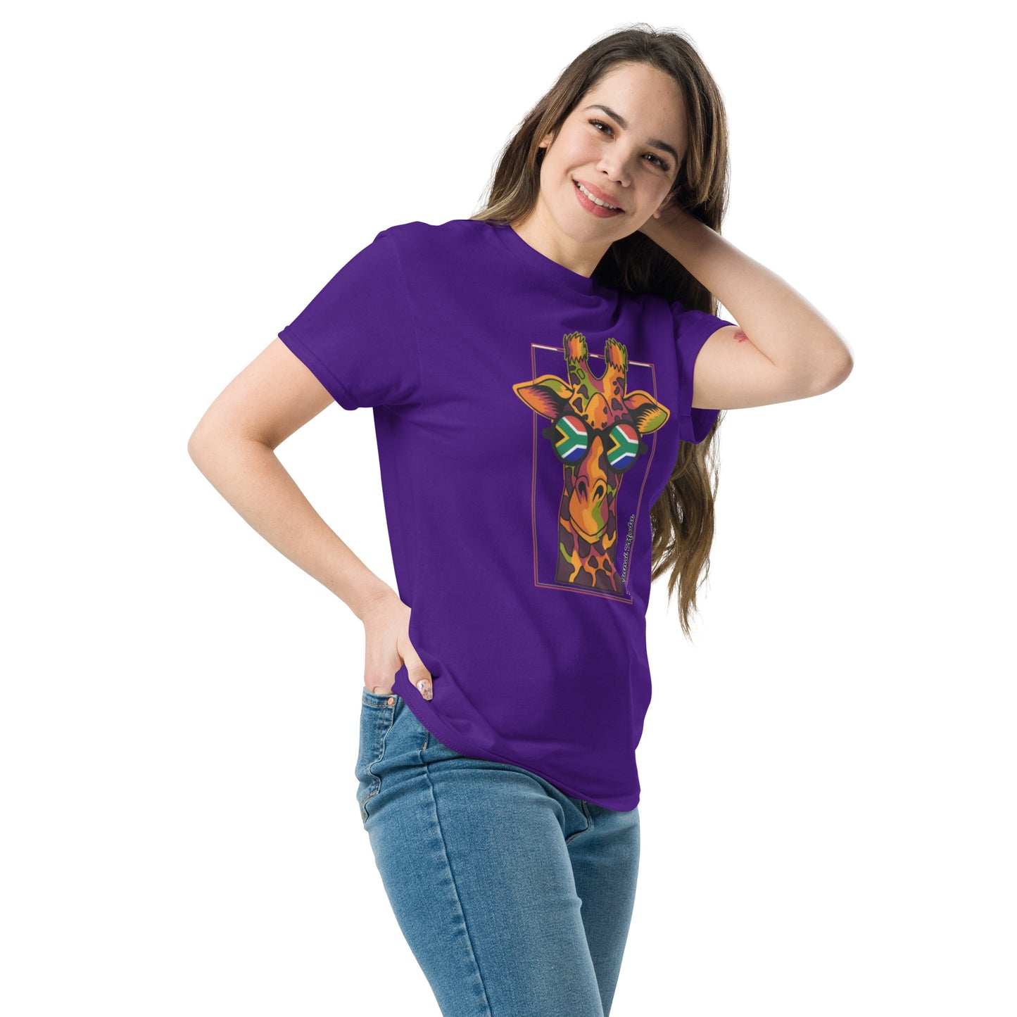 Mzansi Moda SA Giraffe Glasses Unisex classic tee