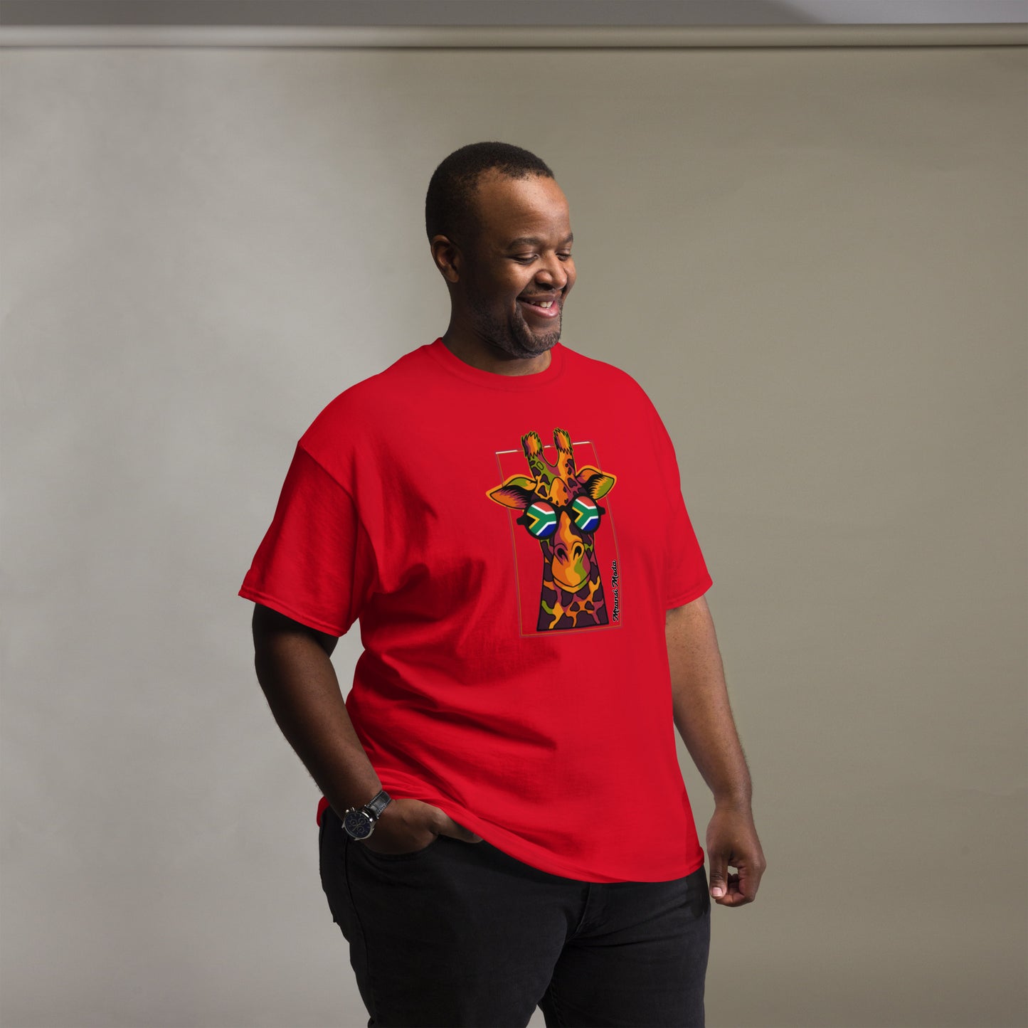 Mzansi Moda SA Giraffe Glasses Unisex classic tee