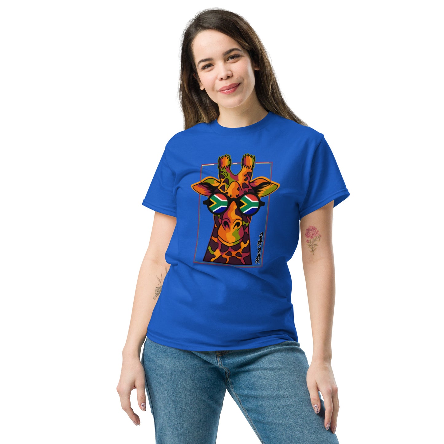 Mzansi Moda SA Giraffe Glasses Unisex classic tee