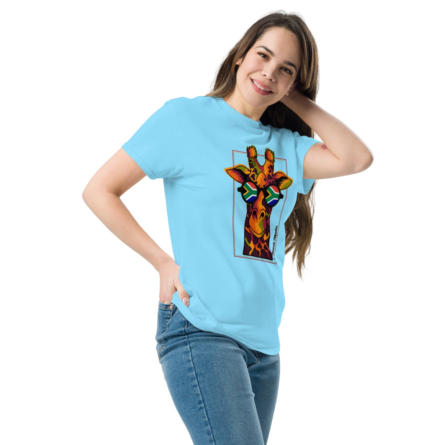 Mzansi Moda SA Giraffe Glasses Unisex classic tee