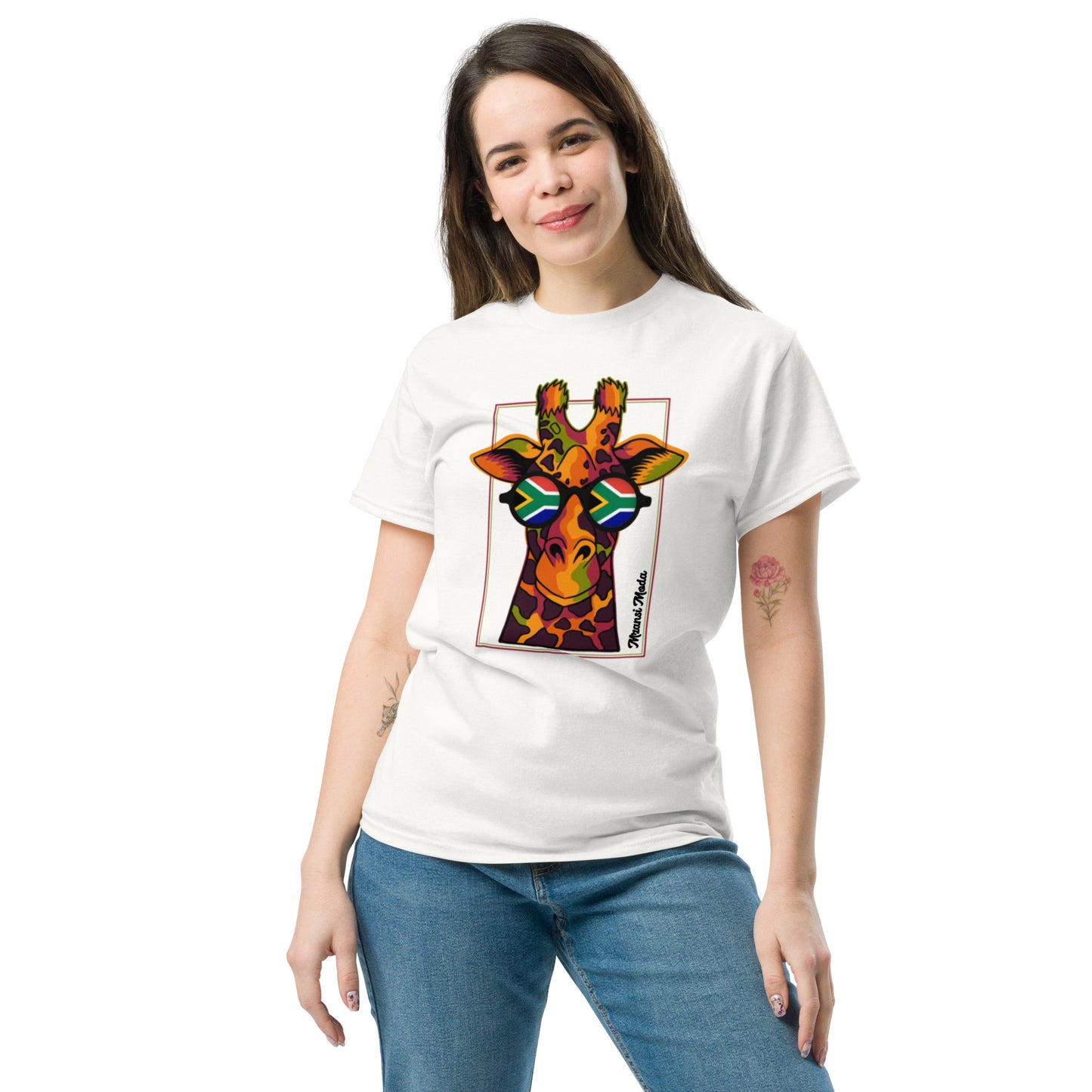 Mzansi Moda SA Giraffe Glasses Unisex classic tee