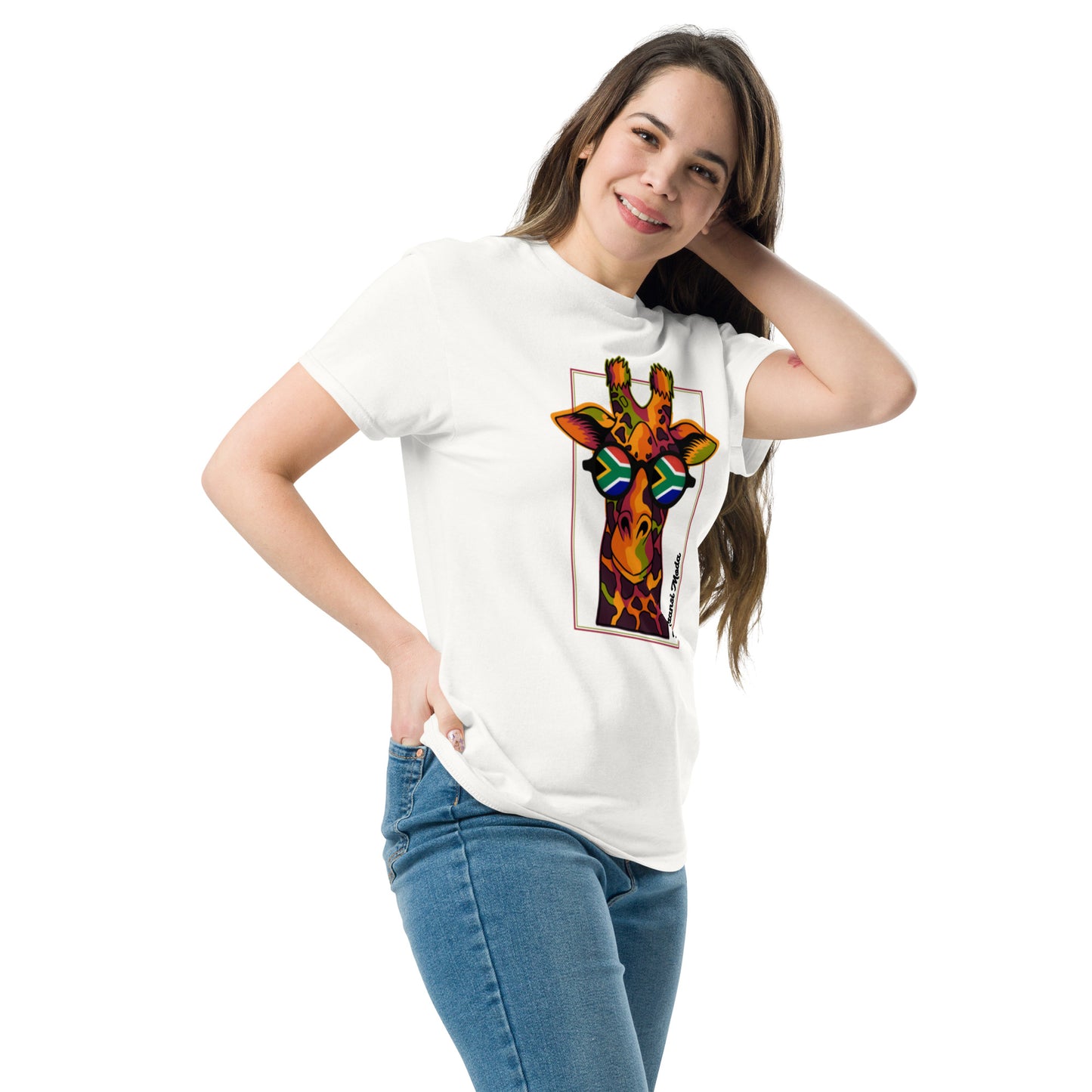 Mzansi Moda SA Giraffe Glasses Unisex classic tee