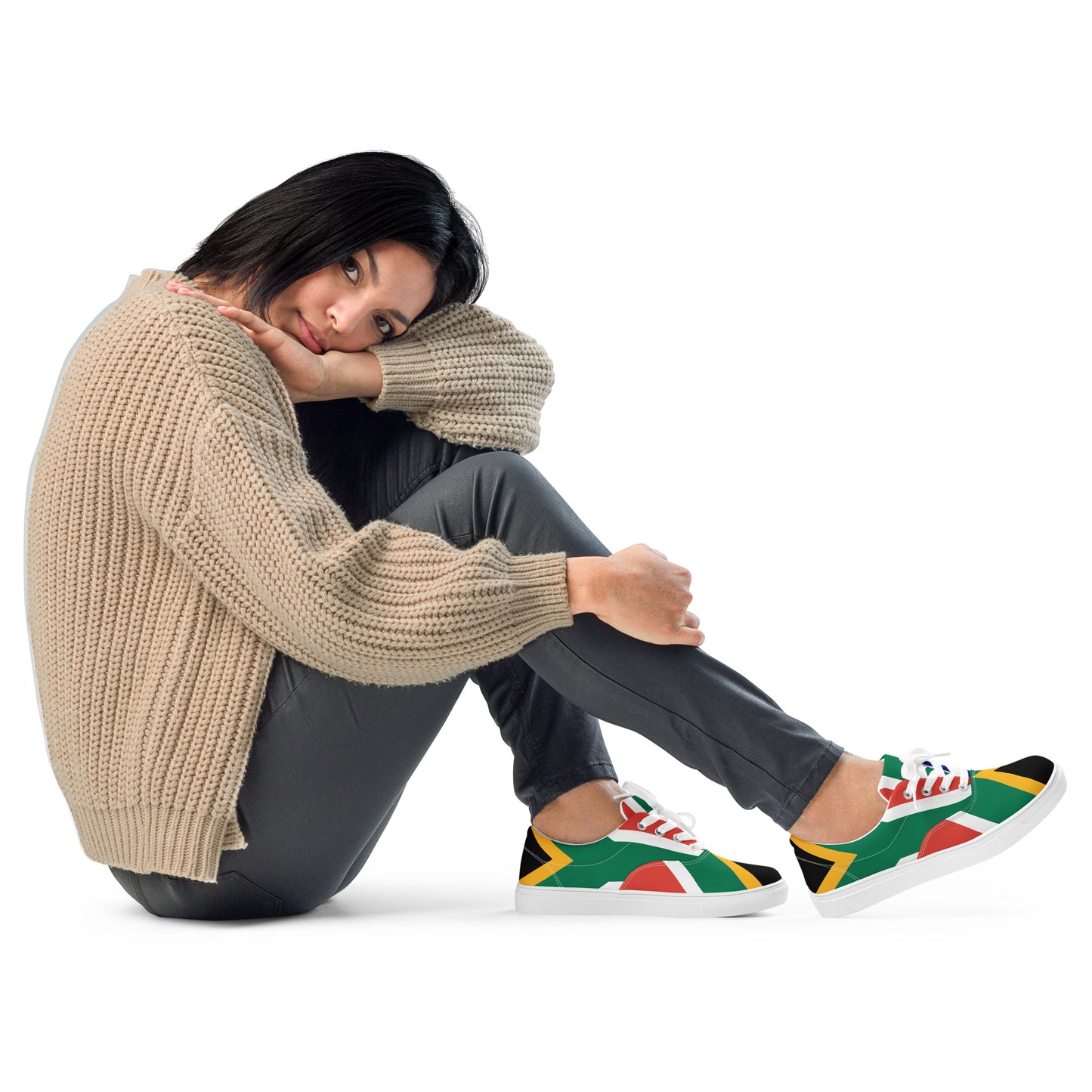SA Flag Women’s lace-up canvas shoes